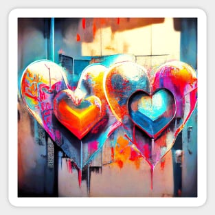 graffiti heart&#39;s, colourful Sticker